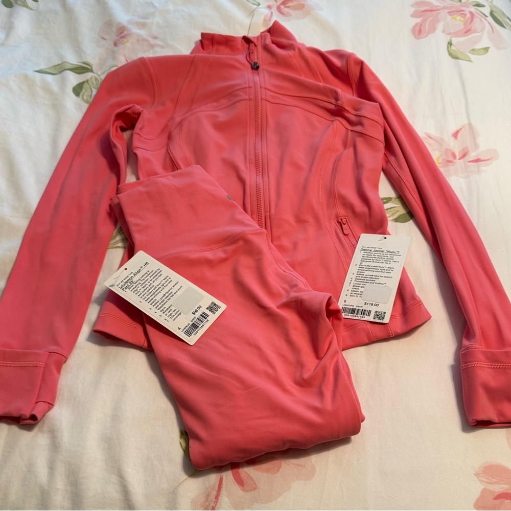 Lululemon Sakura Pink Define Jacket and Align 25” Leggings Set